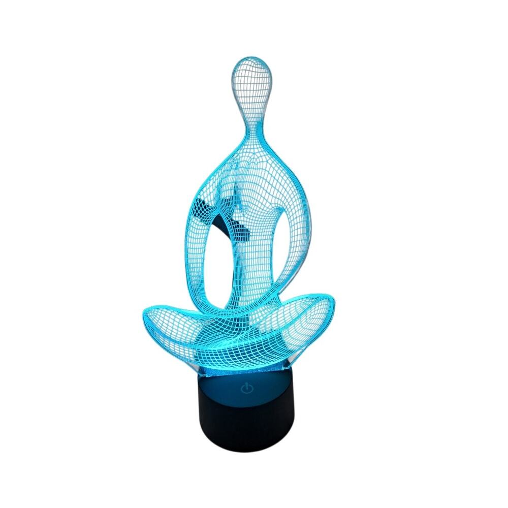 Multicolored Yoga 3D LED Illusion Lamp Home Decor Office Colorful Yoga